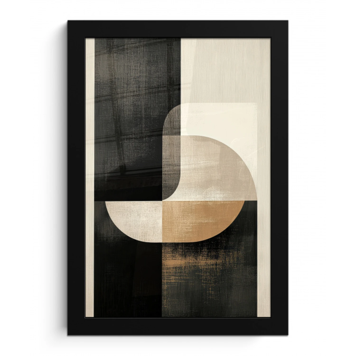 Modern - Vierkant - Vormen fotolijst zwart zonder passe partout klein -3d