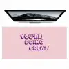 You're doing great - Roze - Bubble letters Muismat XXL klein -zzz3d