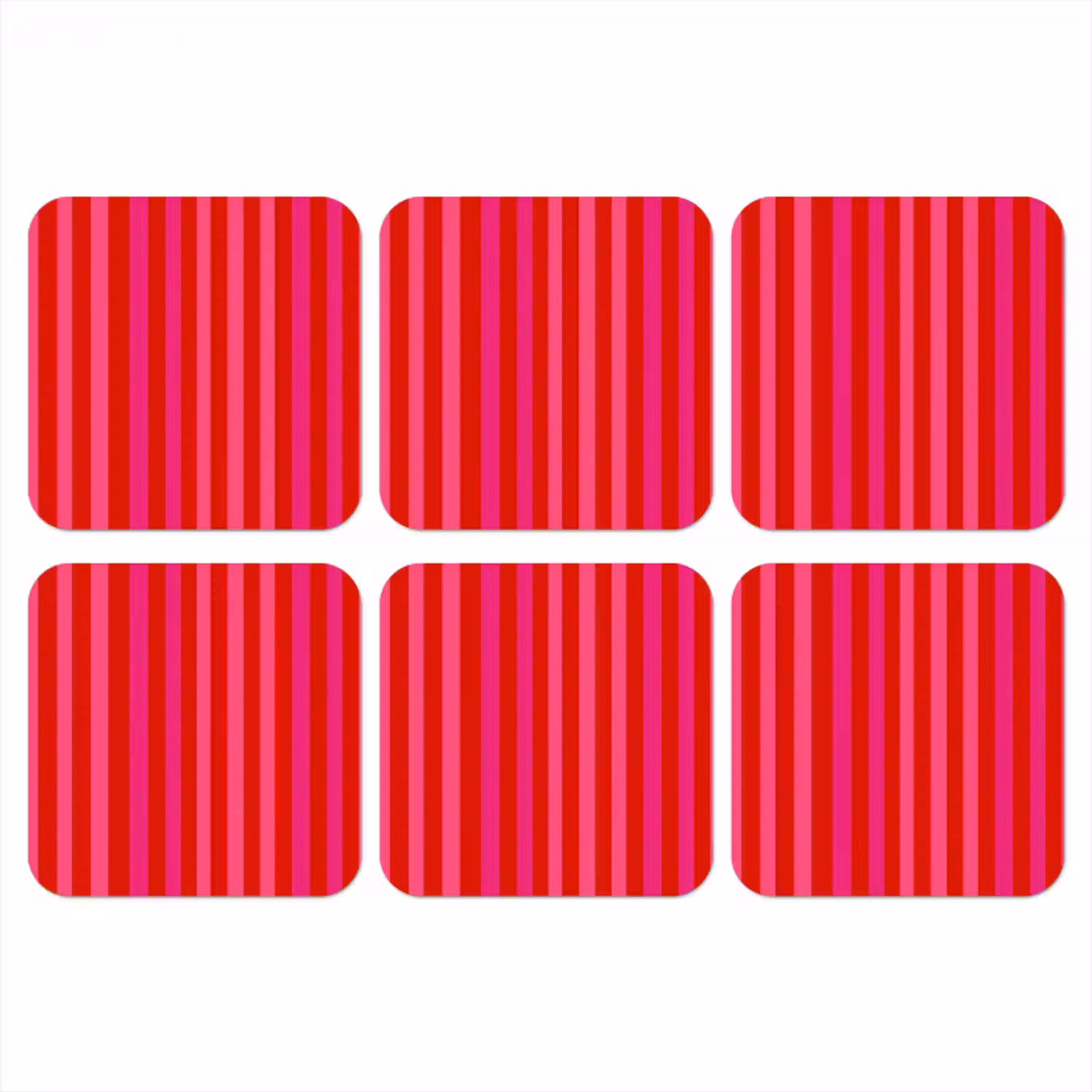 Verticaal - Strepen - Roze onderzetter kurk middel 366 -3d