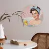 Badkamer - Eend - Blauw Akoestische PET Vilt - Rond klein -sfeer3