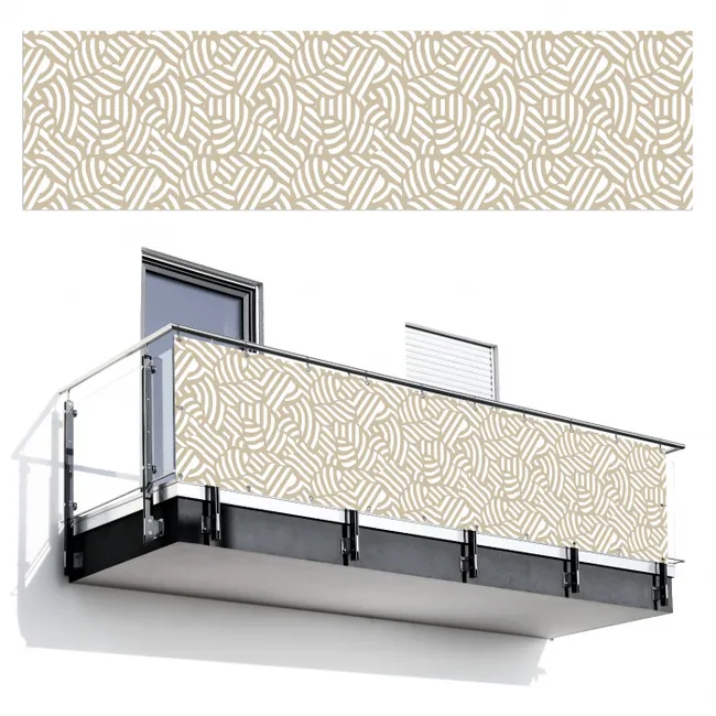 Balkonsichtschutz - Abstrakt - Modern - Beige