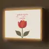 Roos - Rood - Bloem - Valentijn Light Box met batterij (Wandlamp) middel -z3d_website