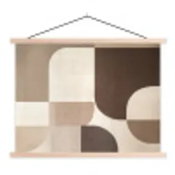 Geometrisch - Geweven structuur - Modern textielposter latten blank klein -3d