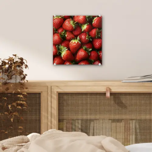 Aardbei - Fruit - Rood plexiglas 5mm klein -sfeer4