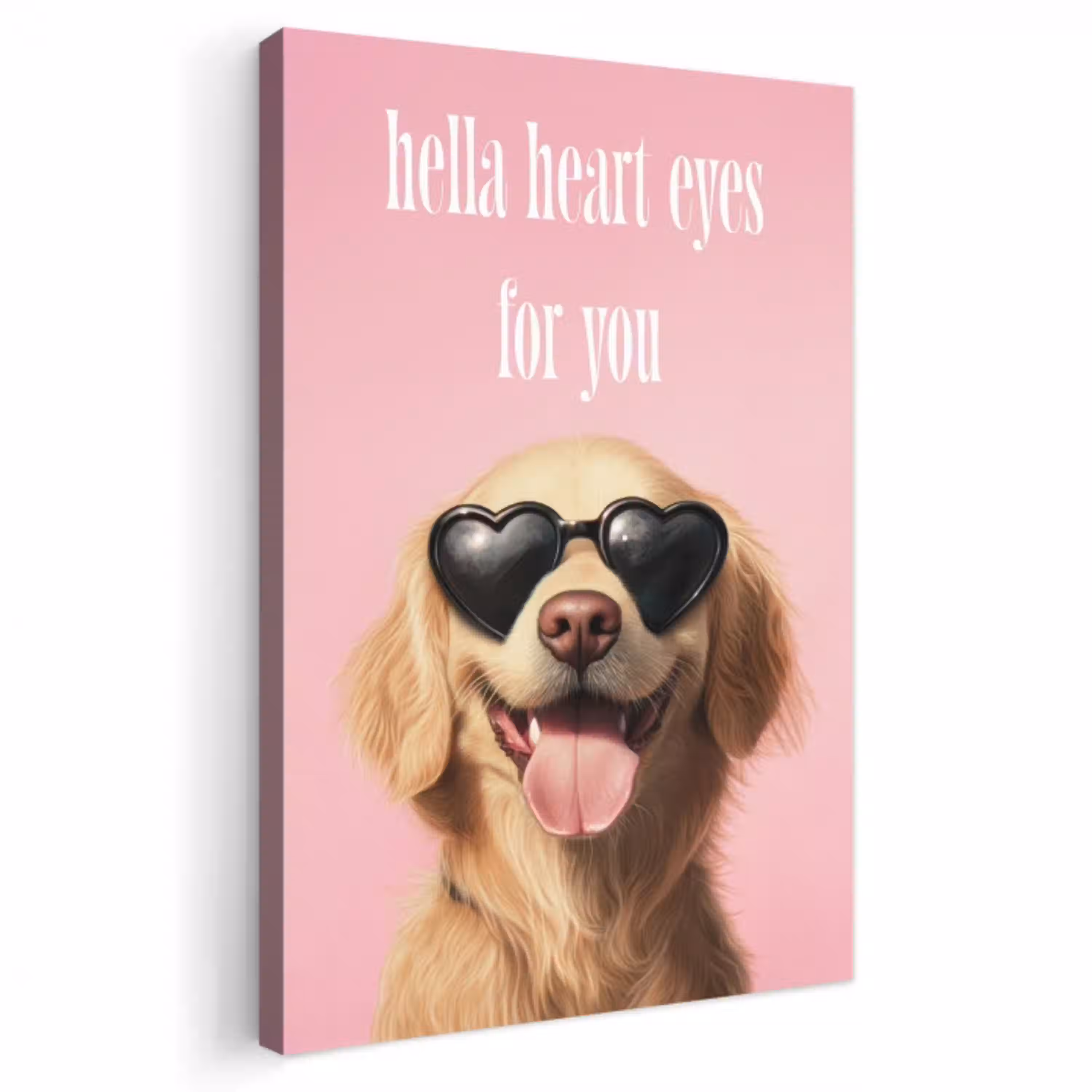 Zonnebril - Hartjes - Hond - Valentijn canvas 2cm klein -3d