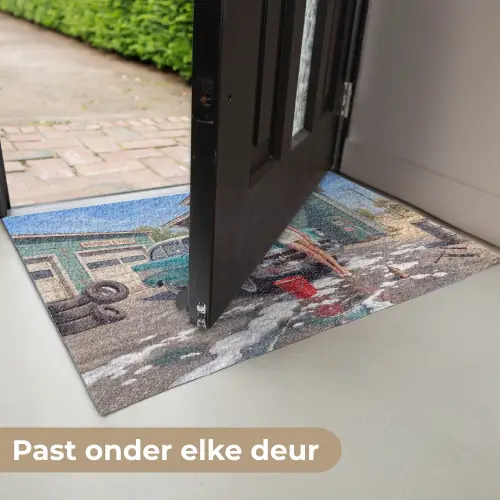 Auto - Vrouw - Groen Deurmat klein -USP_NL