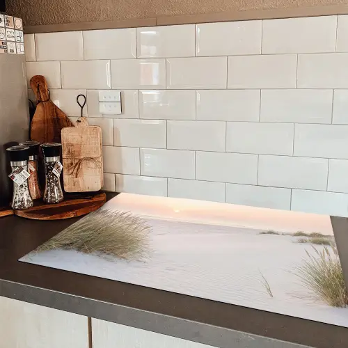 Horizon - Duinlandschap - Zand Inductie beschermer vinyl 3mm klein -sfeer3