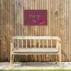 Kiss my ass - Lip - Bordeaux Tuinposter op houten frame 2 cm dik klein -sfeer4