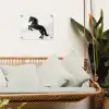 Zwart - Paard - Portret tuinposter los doek klein -sfeer7