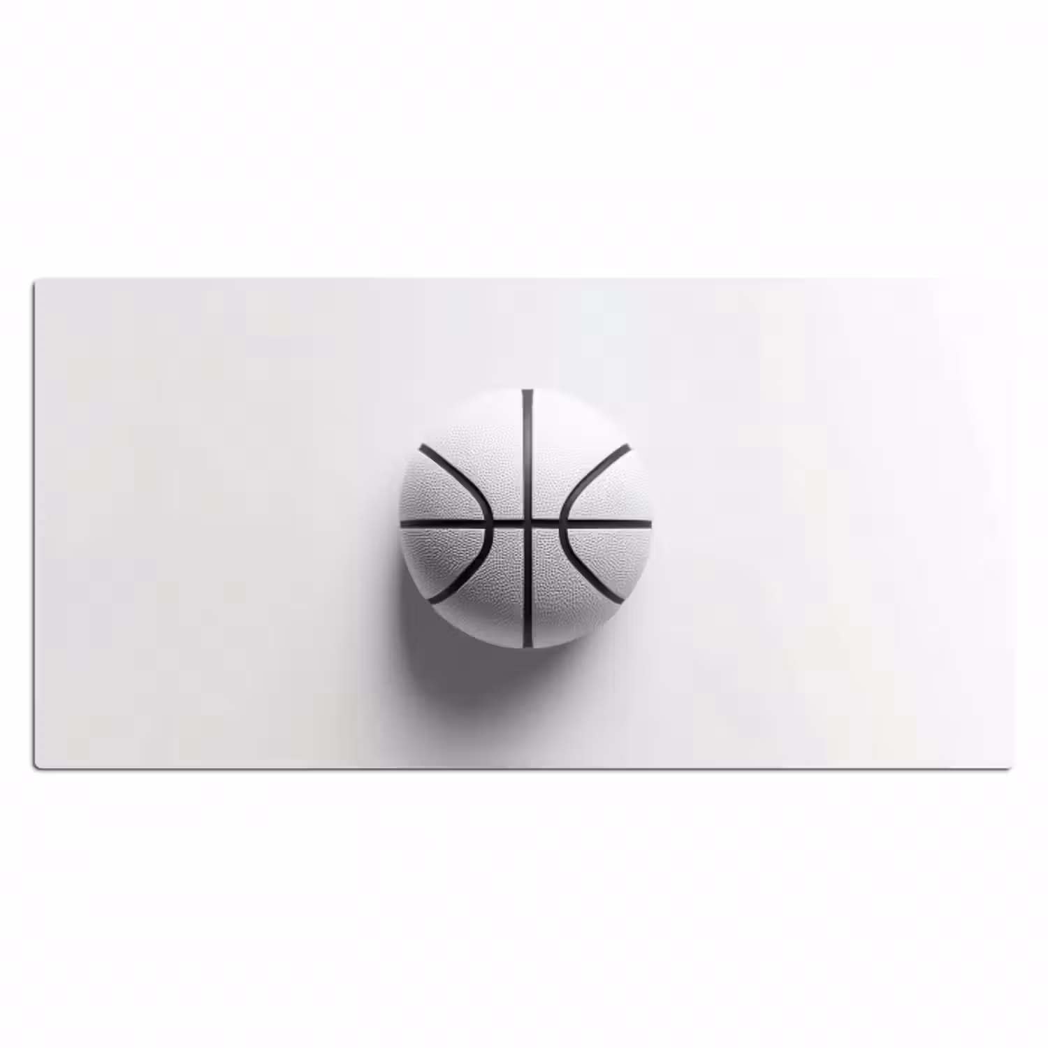 Schreibtischunterlage - Basketball - Weiß - Schatten - Linien
