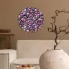 Kiezels - Paars - Roze Wandcirkel plexiglas klein 852 -sfeer1