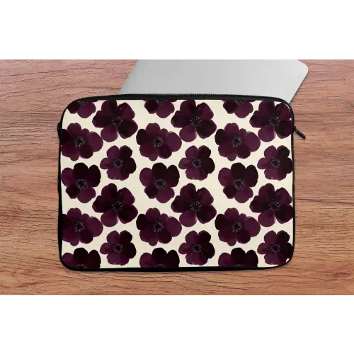 Bloemen - Aquarel - Paars laptophoes neopreen klein 279 -tafel