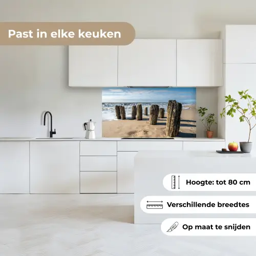 Zand - Strand - Paal - Water - Zomer keuken achterwand 2 middel -sfeer4_NL