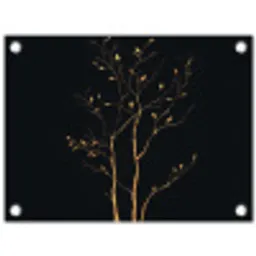 Takken - Blaadjes - Zwart tuinposter los doek klein -3d