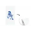 Vogel - Delfts blauw - Illustratie - Bloemen fotobehang vinyl groot -3d