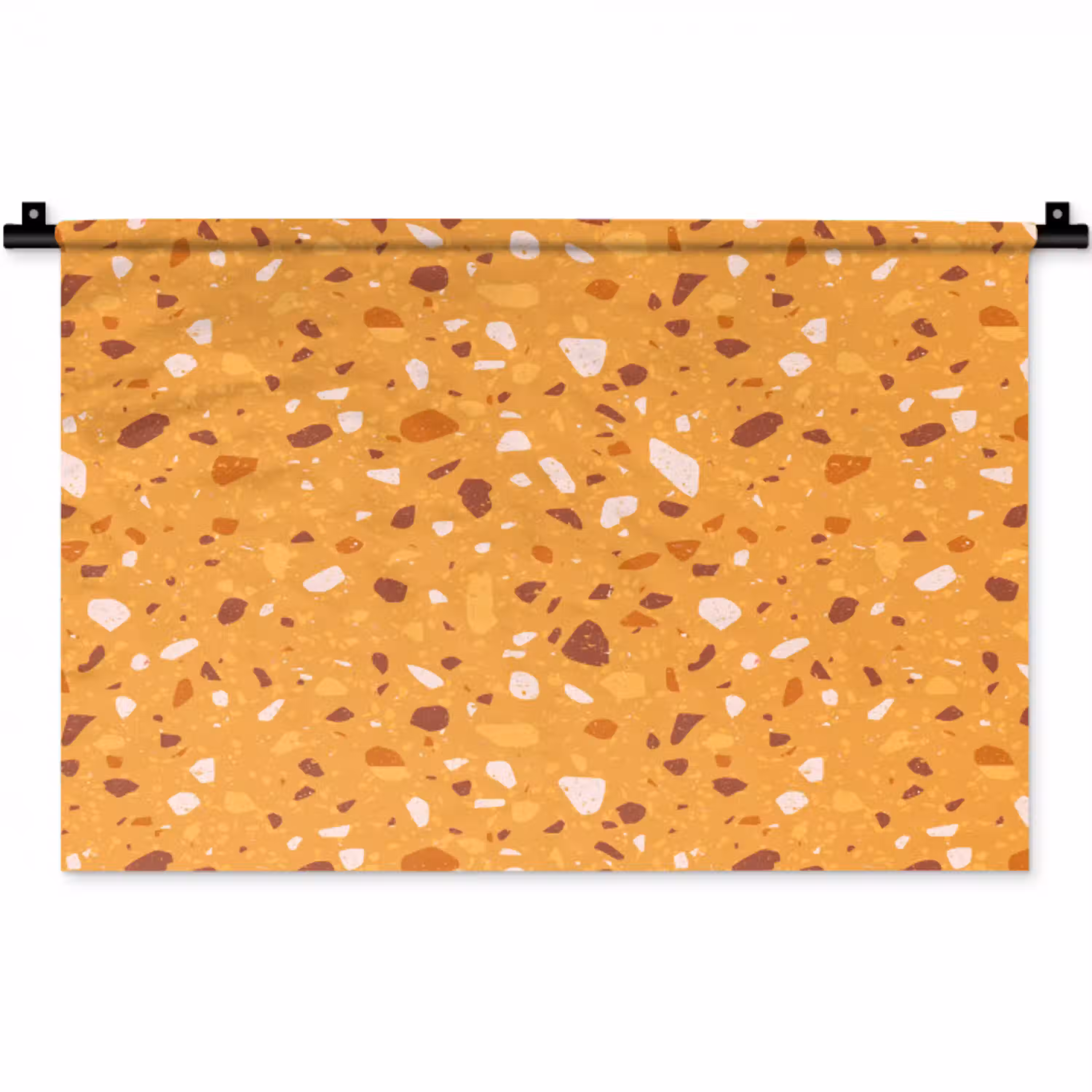 Terrazzo -  Patroon - Okergeel Wandkleed katoen klein 269 -zz3d