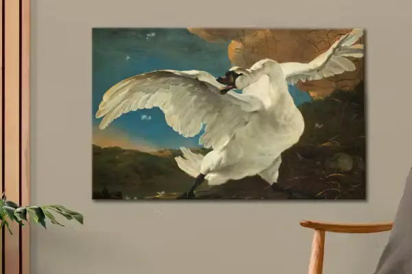 Foto op Aluminium Schilderij met Zwaan