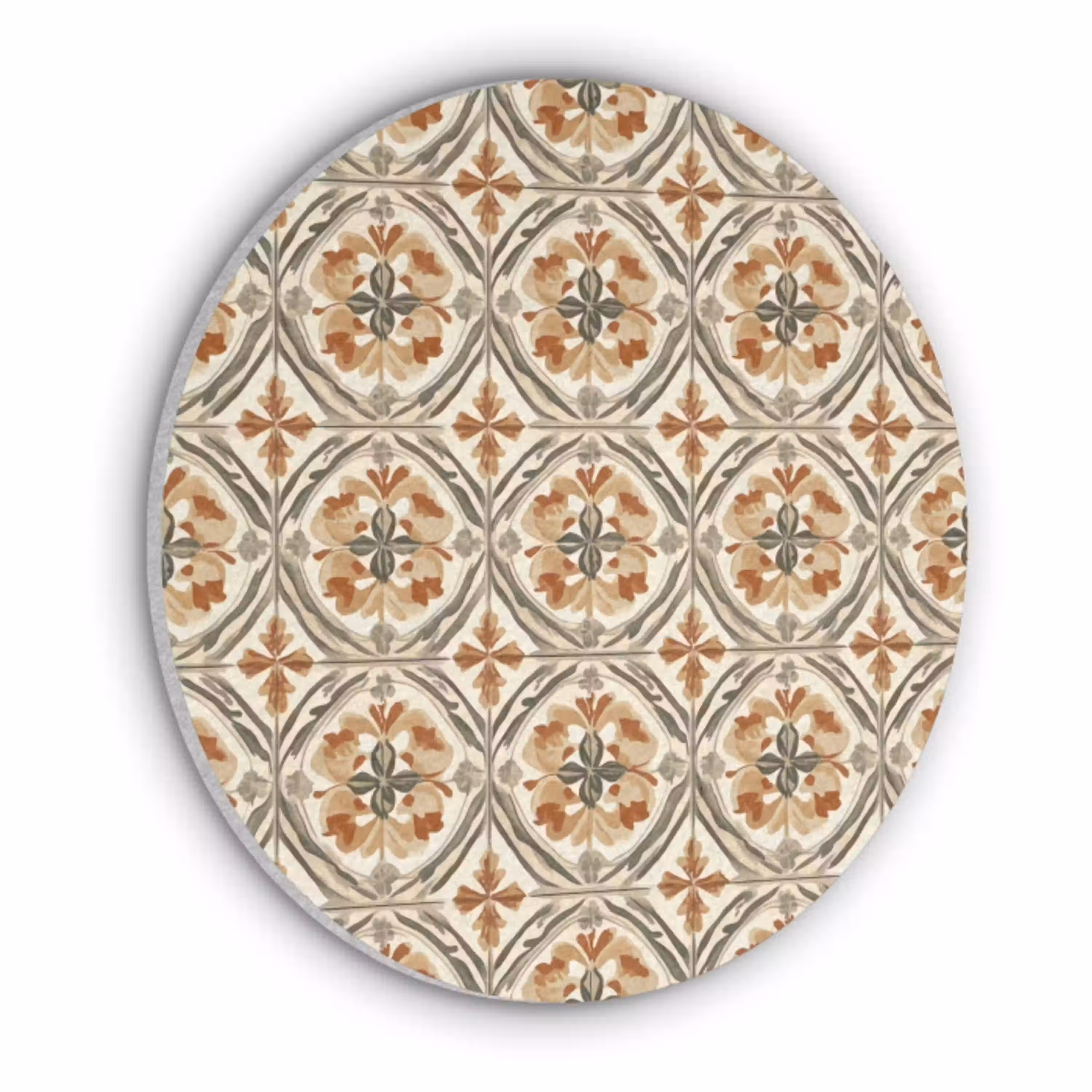 Elegant - Antiek - Kleurrijk Akoestische PET Vilt - Rond klein 838 -3d