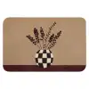 Minimalistisch - Vaas - Bloemen - Bruin Badmat klein -3d