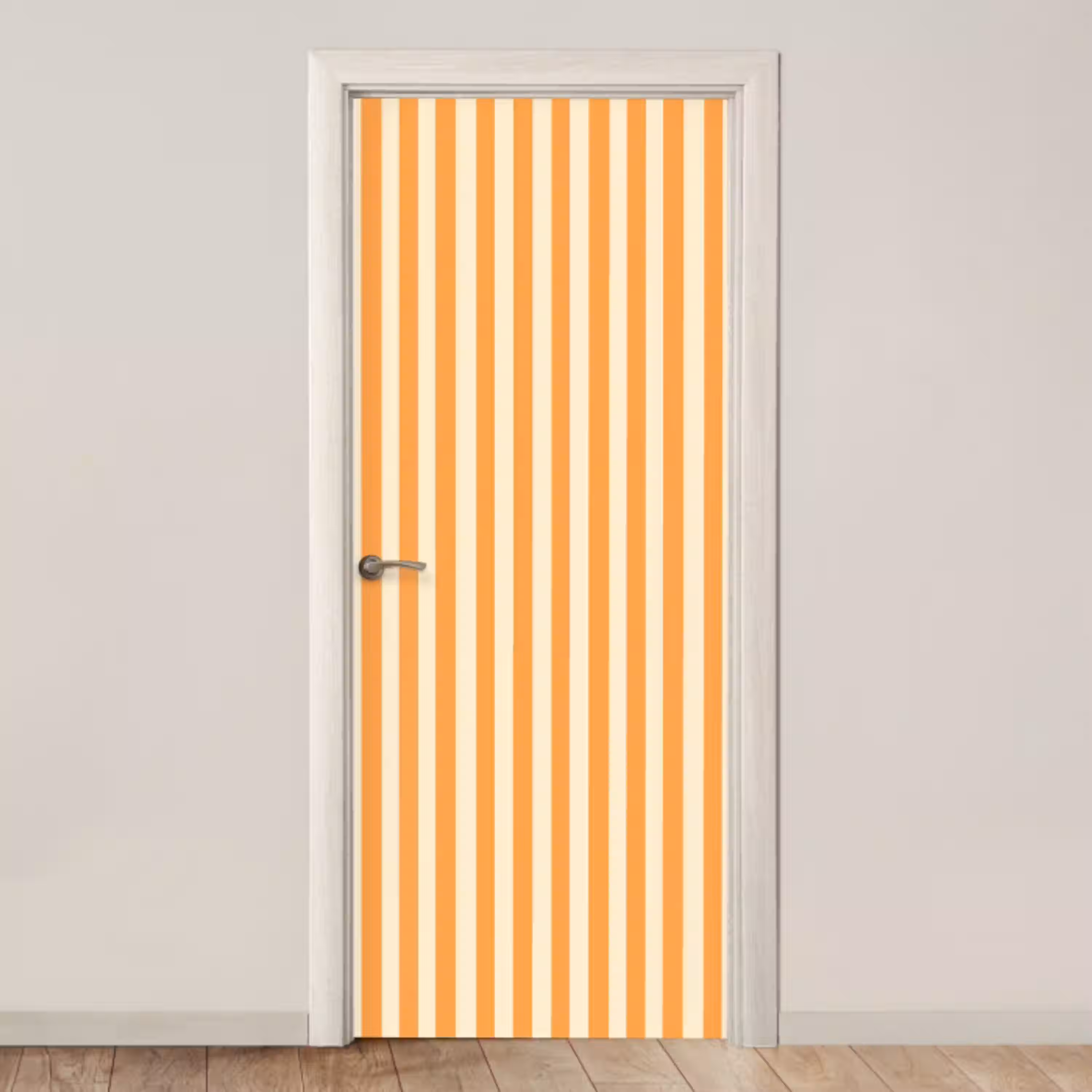 Strepen - Patroon - Oranje deurposter klein 289 -3d_beige