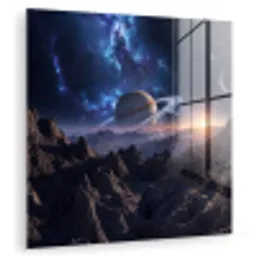 Fantasy - Kosmos - Landschap plexiglas 5mm klein -zzzproduct_nieuw