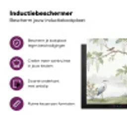 Reiger - Landschap - Groen Inductie beschermer vinyl 3mm klein -zzzzzzz-cc-usp