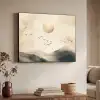 Landschap - Japandi - vogel Textielframe - compleet frame klein -sfeer3
