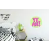 Groen - Neon - Quote Wandcirkel aluminium klein -kinderkamer