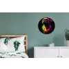 Puck - Hond - Verf - Kleuren Wandcirkel aluminium klein -slaapkamer