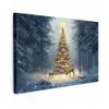 Kerstlicht - Woud - Hert - Donker canvas 2cm klein -z3d
