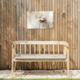 Bloem - Beige - Verf - Schaduw Tuinposter op houten frame 2 cm dik klein -sfeer4