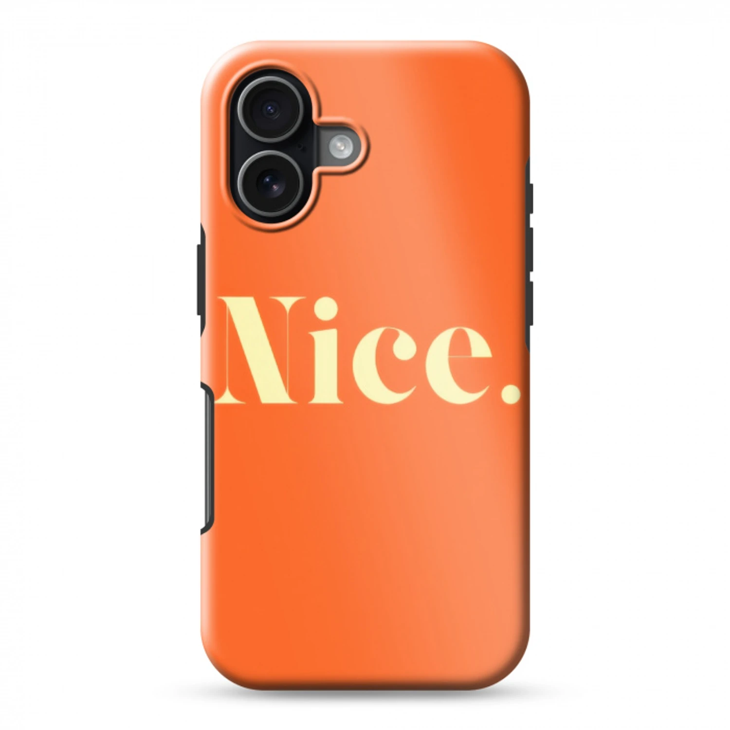 Oranje - Gebroken wit - Nice Toughcase MagSafe Apple iPhone 17 klein -3d