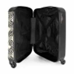 Grafisch - Patroon - Zwart NBS - Handbagage koffer - Volwassenen Unisex middel -binnenkant