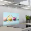 Macarons - Kleurrijk - Pastel keuken achterwand spatscherm klein -3d_schuin