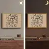 Gezichtenzee - Lijntekening - Abstract Light Box met batterij (Wandlamp) middel -sfeer3