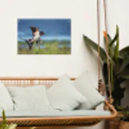 Vogel - Zwaluw - Vliegen tuinposter los doek klein -sfeer7