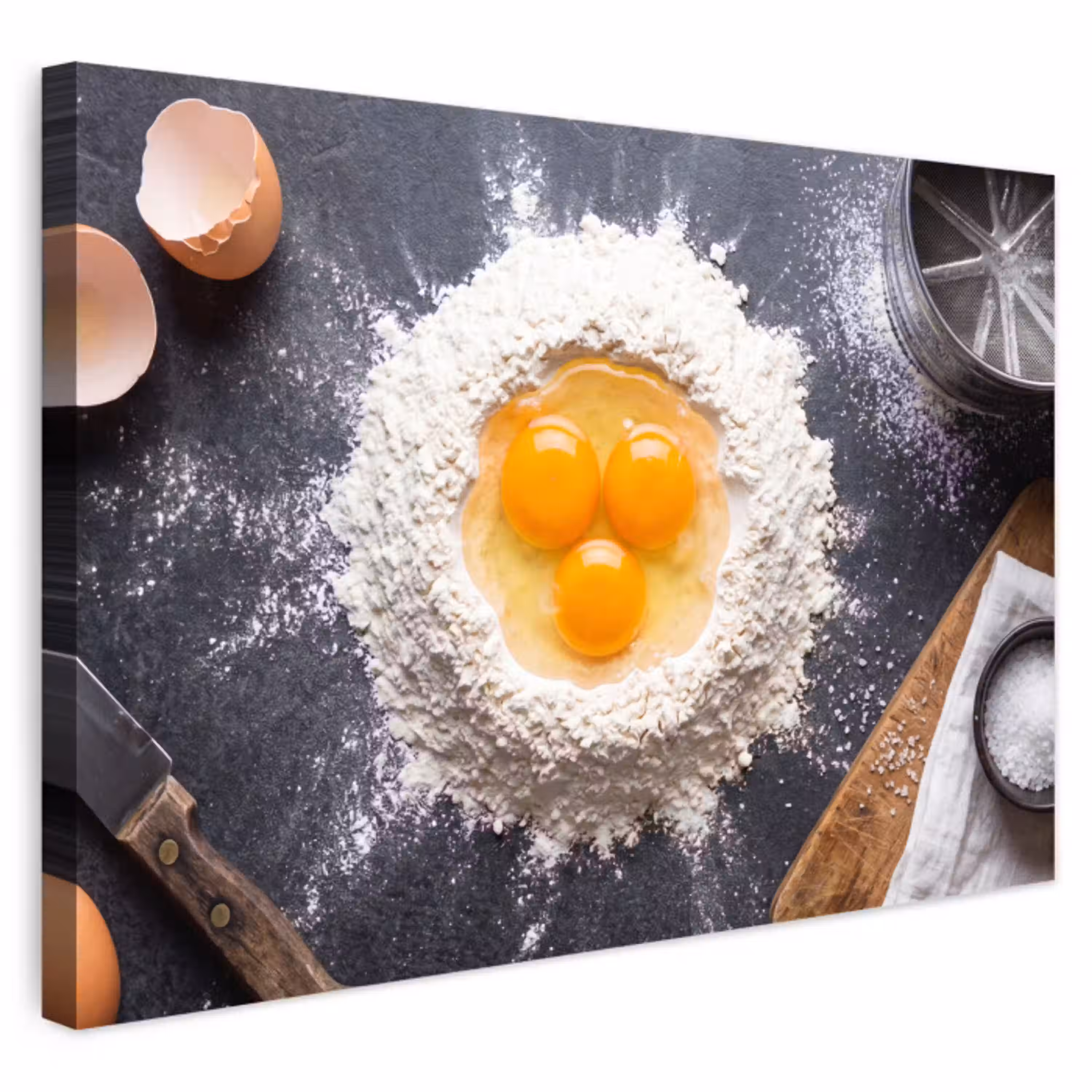 Eten - Bakken - Keuken Tuinposter op houten frame 2 cm dik klein -3d