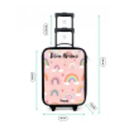 Regenboog - Patroon - Pastel Kinderkoffer - Zwart klein -productfoto_formaten