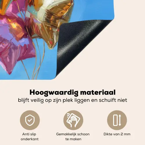 Ballonnen - Goud - Stervorm - Roze Inductie beschemer met haakjes middel -ky-onderkant-nl