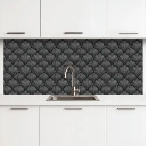 Waaier - Motief - Grijs keuken achterwand 2 middel 871 -3d