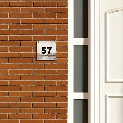 Geschilderd - Traditioneel Naambord Vierkant klein -sfeer3-XS