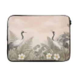 Kraanvogels - Natuur - Roze laptophoes neopreen klein -3d