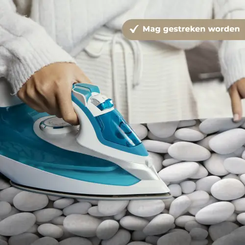 Wit - Kiezels - Egaal Wandkleed katoen klein 269 -sfeer9
