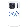 Vis - Minimalistisch - Blauw - Lijn Telefoonhoesje iPhone 17 Pro klein -3d