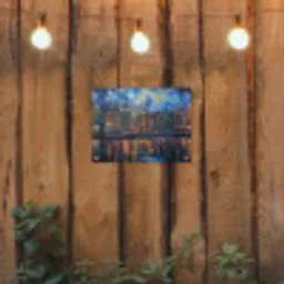 Grachten Amsterdam - Huizen - Stad - Kleurrijk tuinposter los doek klein -sfeer1