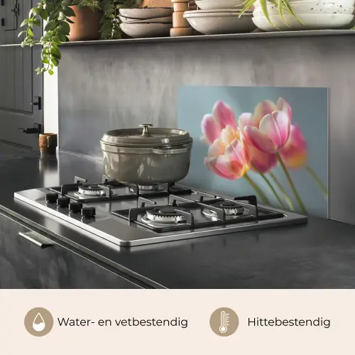 Tulpen - Roze - Stelen keuken achterwand spatscherm klein -usp_NL