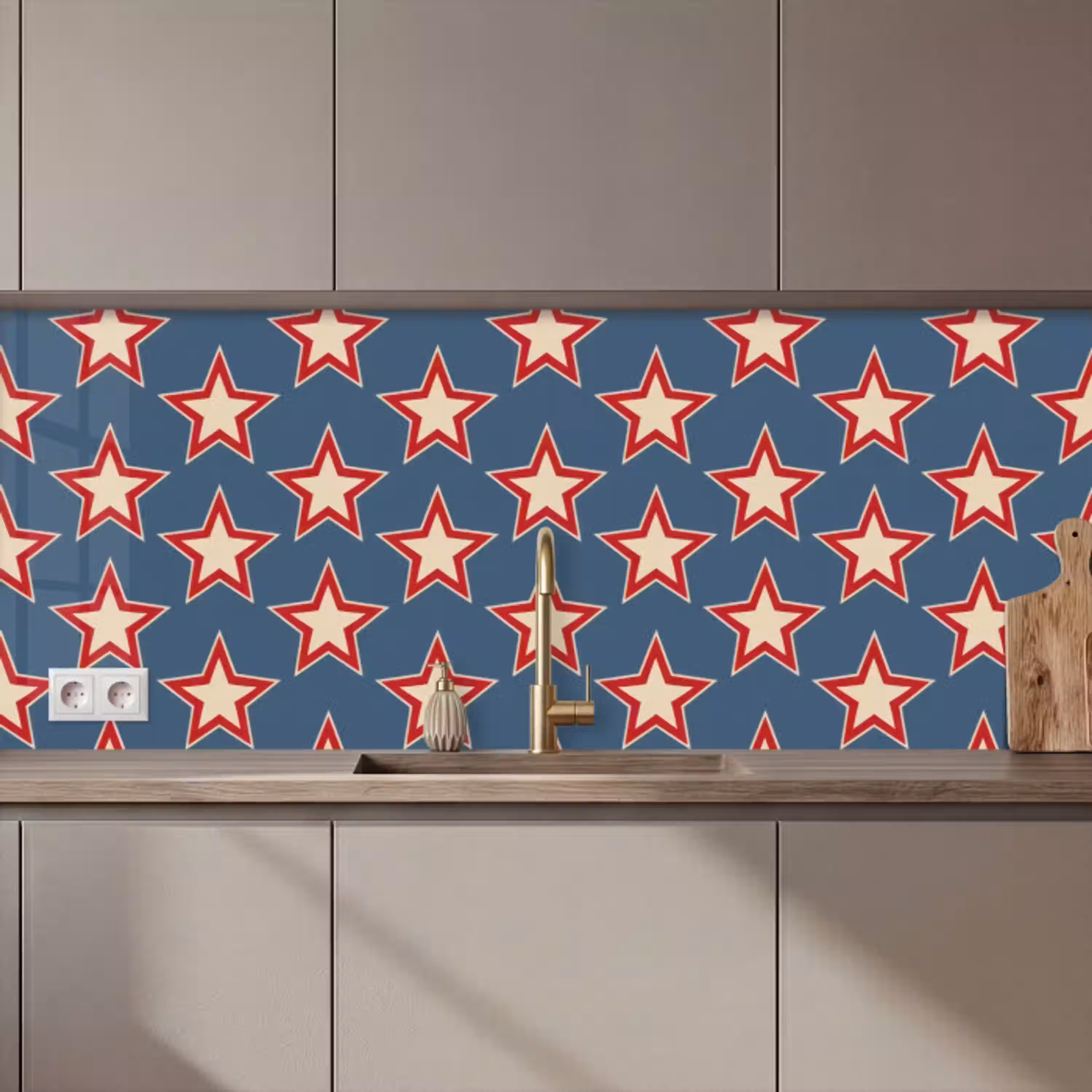 Ster - Klassiek - Blauw keuken achterwand 2 middel 871 zz_3dshopping