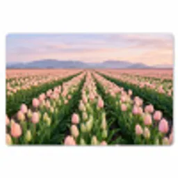 Tulpen - Landschap - Roze Placemat vinyl groot -zzsfeer1_Kitchenyeah-website