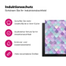 Dromerig - Zeemeermin - Pastel Inductie beschermer vinyl 3mm klein 276 -zzzzzzz-lf-ups