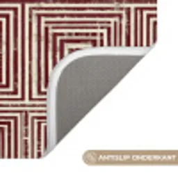 Geometrisch - Patroon - Rood Badmat klein 997 -USP_AntislipNL